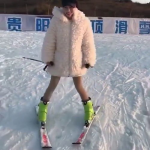 滑雪录像小姐姐,小姐姐滑雪风采录